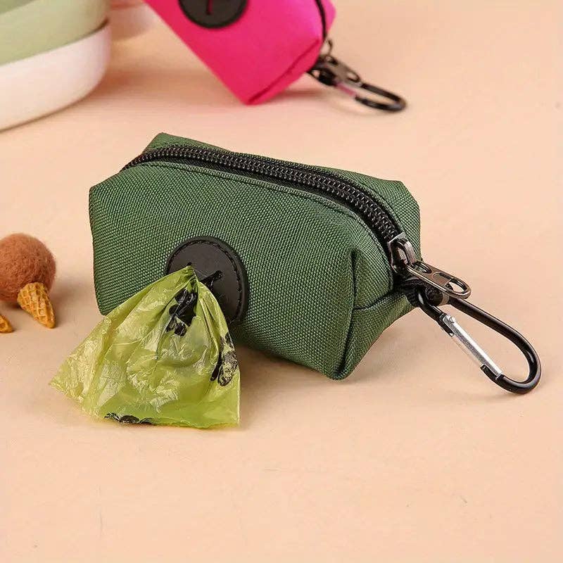 Canvas Dog Poop Bag Dispenser: Lake Blue
