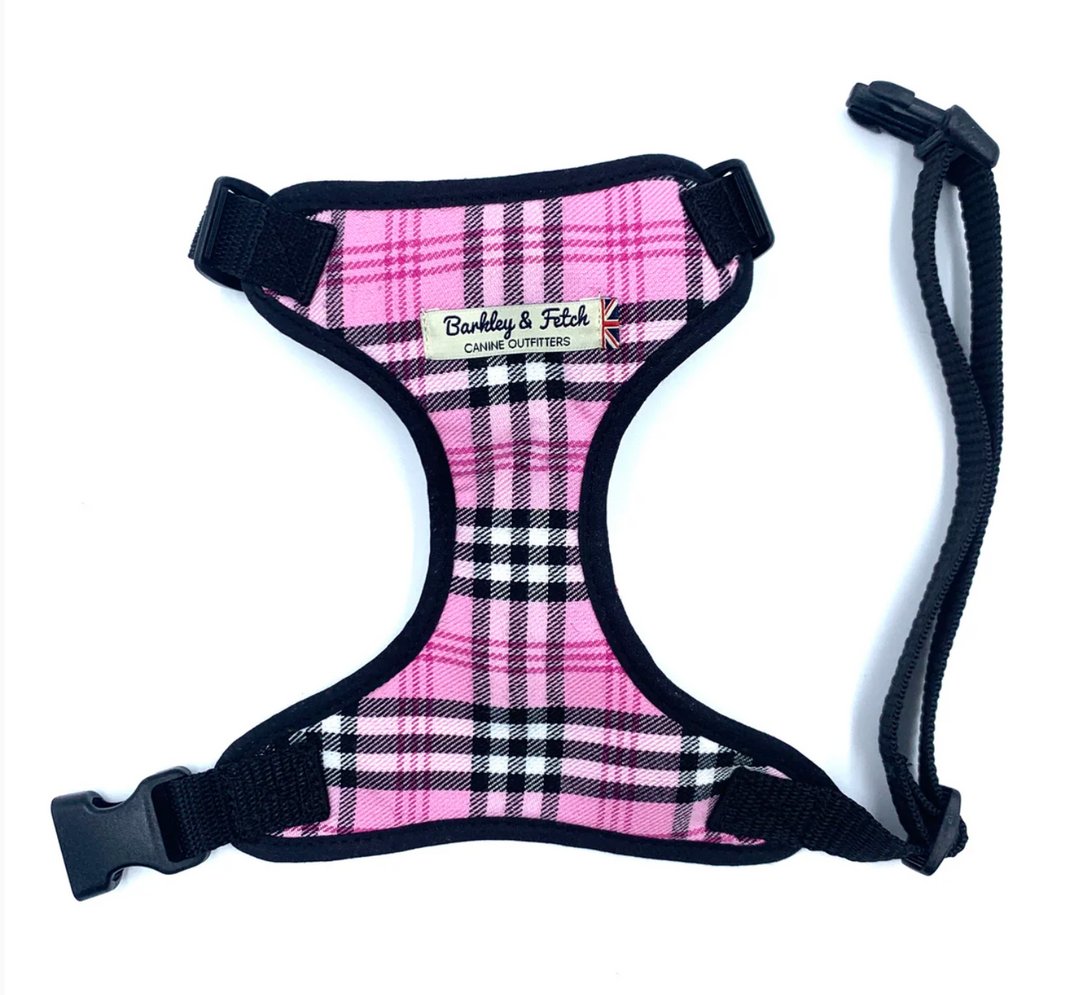 Pinkberry Pink Tartan Dog Harness