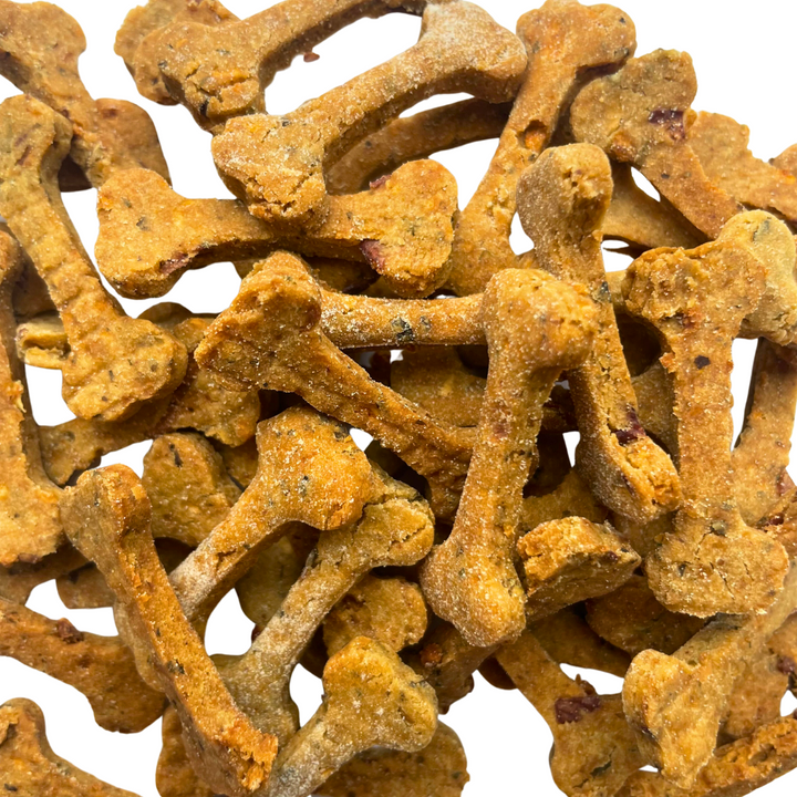 Apple & Peanut Butter Bone Dog Biscuits 100g