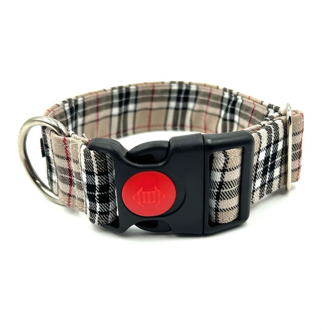 Caramel Tartan Dog Collar
