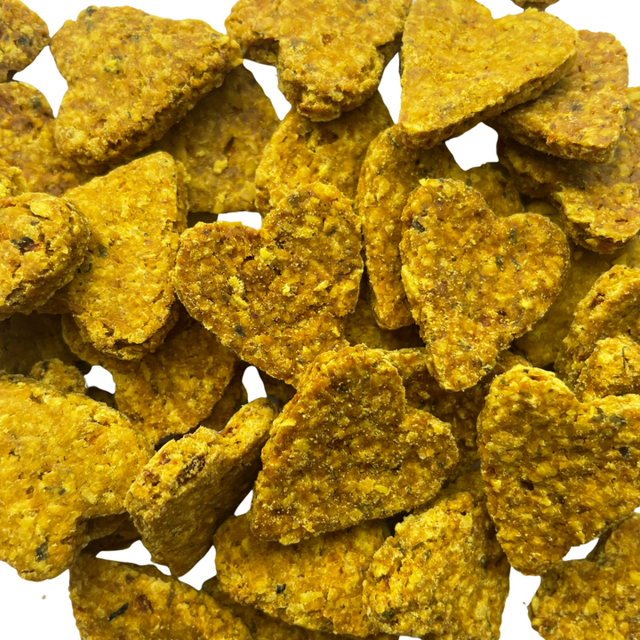 Carrot & Peanut Butter Heart Dog Biscuits 100g
