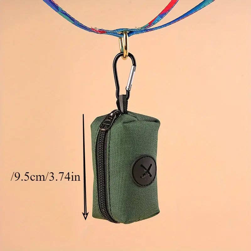 Canvas Dog Poop Bag Dispenser: Deep Blue