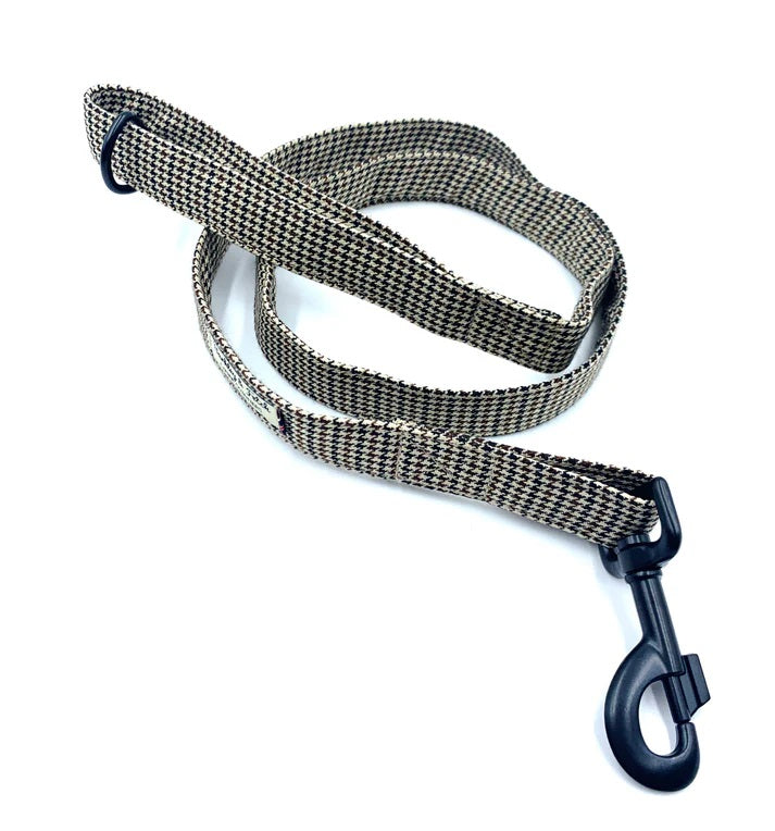 Stone Dogtooth Check Dog Lead