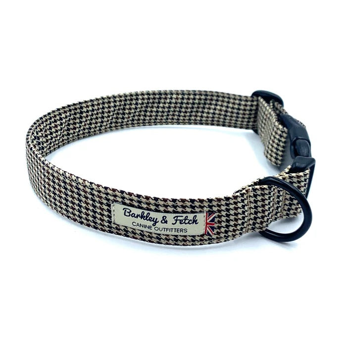 Stone Dogtooth Check Collar