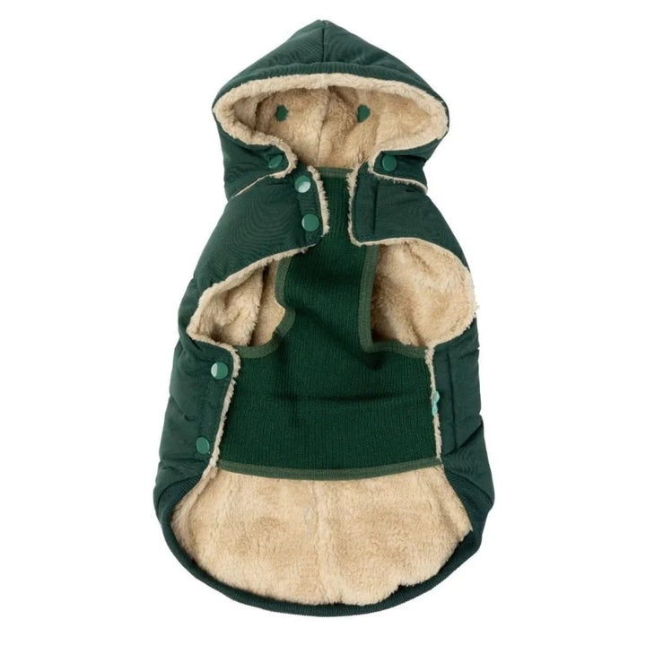 Essential Puffer Dog Jacket - Forest Green