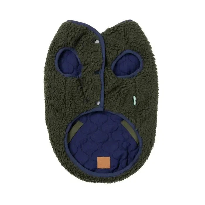 Nara Dog Jacket - Reversible Dark Moss/Navy