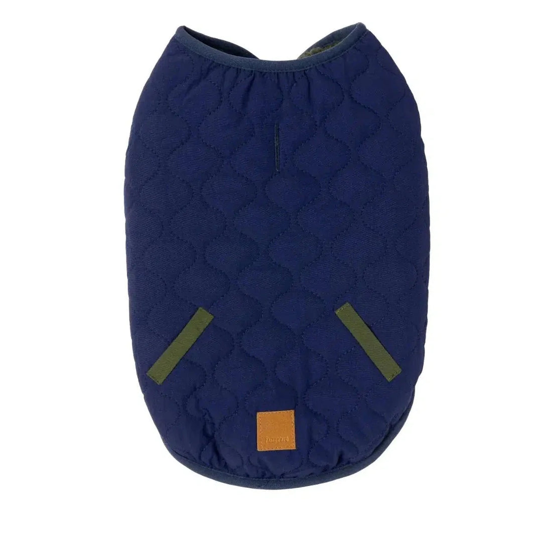 Nara Dog Jacket - Reversible Dark Moss/Navy