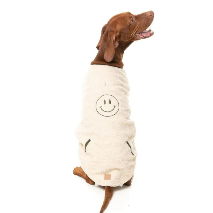 Nara Dog Jacket - Reversible Beige/Dark Moss