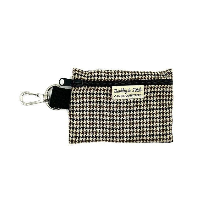 Stone Dogtooth Check Poo Bag