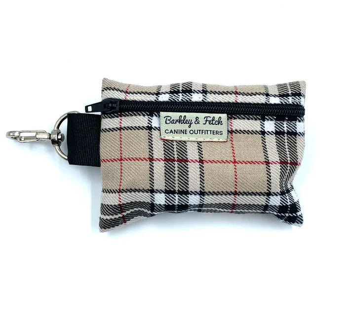 Caramel Tartan Poo Bag Holder