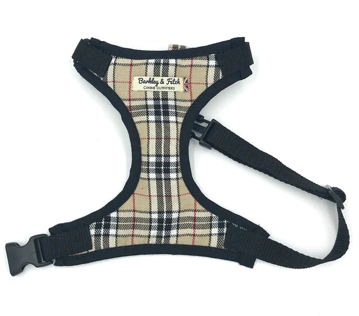 Caramel Tartan Dog Harness