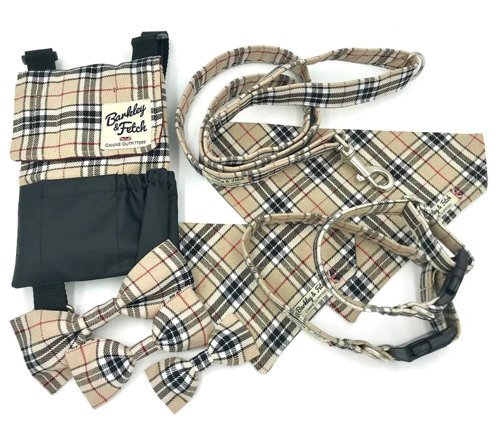 Caramel Tartan Dog Harness