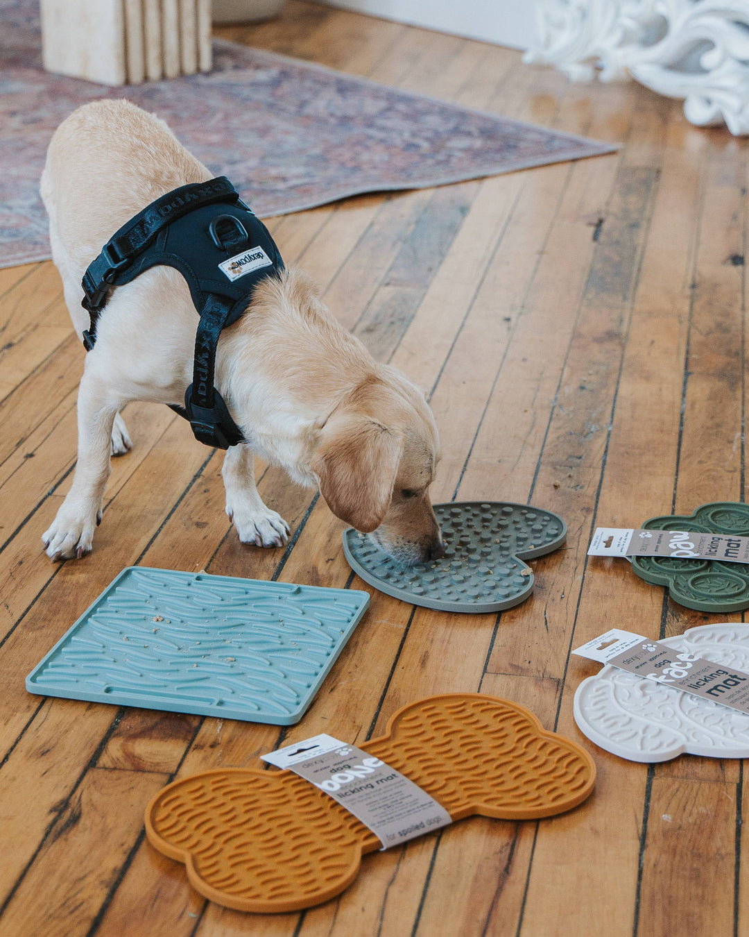 Heart Shaped Dog Enrichment Lick Mat in Khaki
