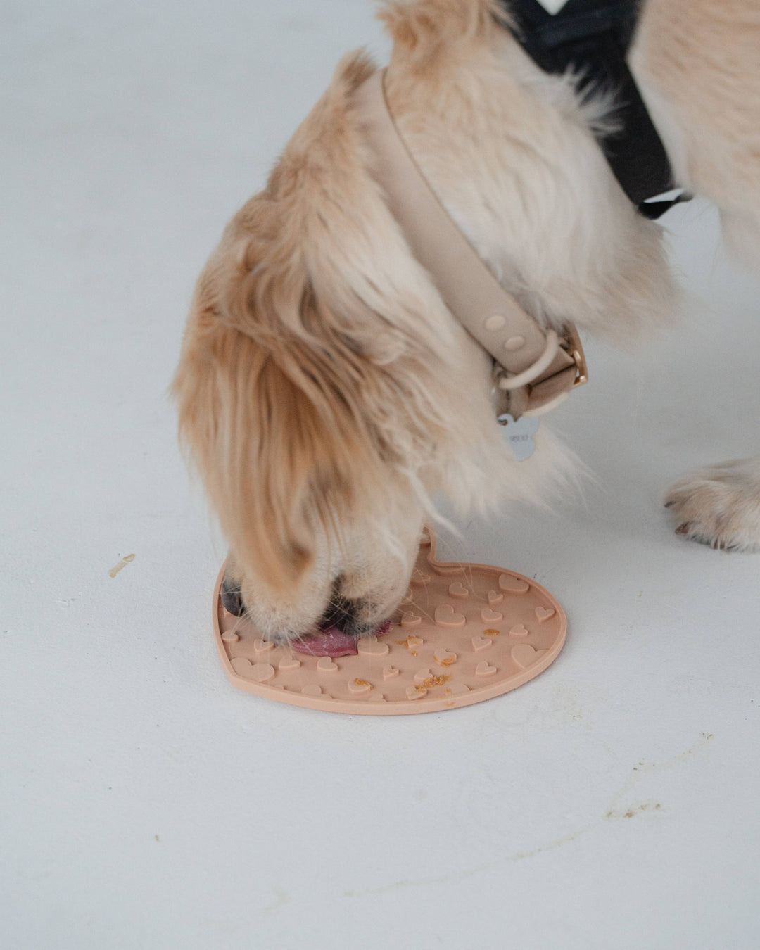 Heart Shaped Enrichment Lick Mat in Blush Pink