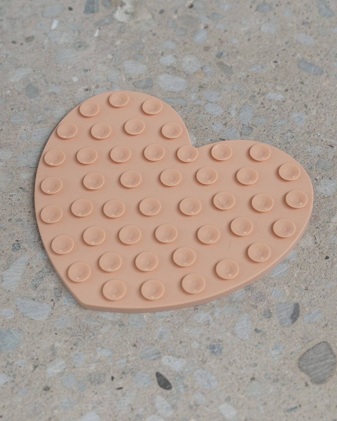 Heart Shaped Enrichment Lick Mat in Blush Pink