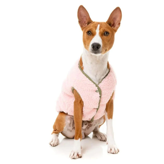 Nara Dog Jacket - Reversible in Pink/Green