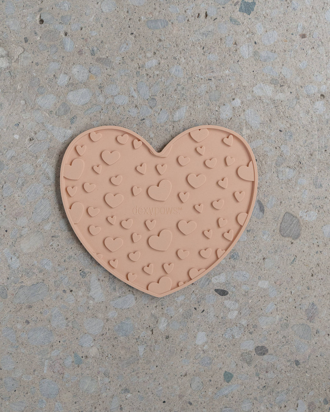 Heart Shaped Enrichment Lick Mat in Blush Pink