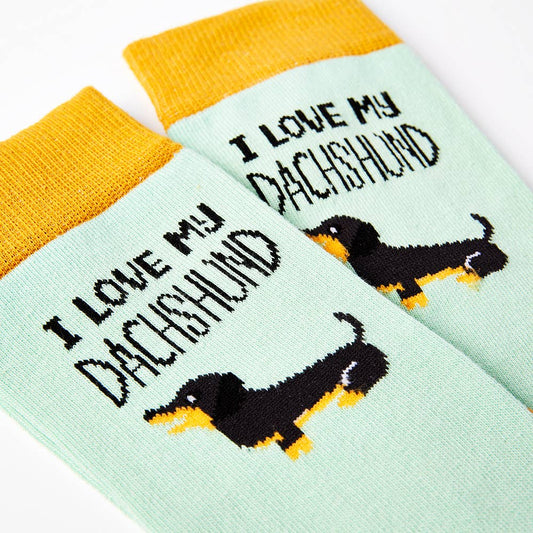 I Love My Dachshund Socks Unisex